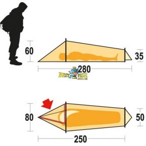 Палатка Ferrino Bivy 1 (10000) Orange/Gray