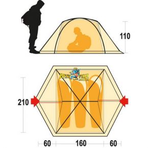Палатка Ferrino Gobi 3 Green