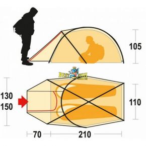 Намет Ferrino Pilier 2 (8000) Orange Намет Ferrino Pilier 2 (8000) Orange