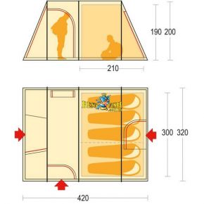 Палатка Ferrino Proxes 5 Kelly Green