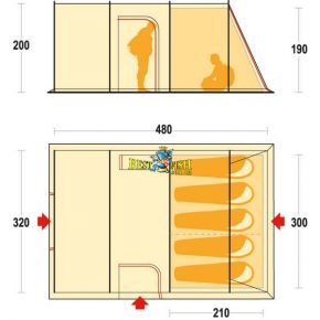Палатка Ferrino Trilogy 5 Blue