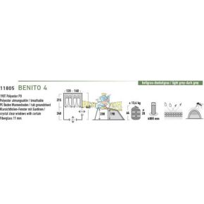 Палатка High Peak Benito 4 Gray Палатка High Peak Benito 4 Gray