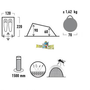 Палатка High Peak Campo 2 (Green) Палатка High Peak Campo 2 (Green)