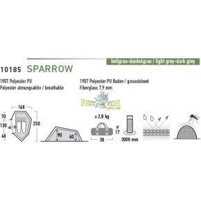 Палатка High Peak Sparrow 2 Gray