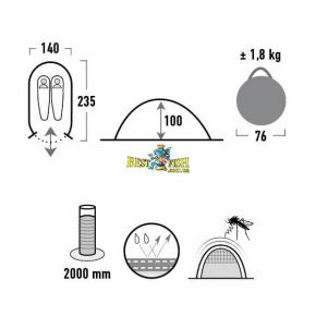 Намет High Peak Vision 2 (Green)