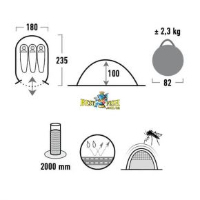 Намет High Peak Vision 3 (Green)