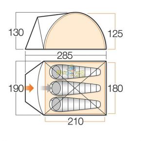 Палатка Vango Alpha 300 Herbal
