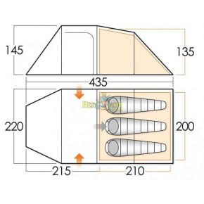Палатка Vango Beta 350 XL River Палатка Vango Beta 350 XL River