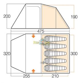 Палатка Vango Beta 550 XL River
