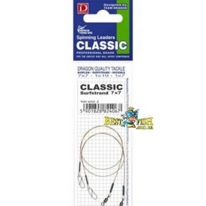 Повідець Dragon 1x7 Surf / S AFW 7kg CLASSIC 40cm (2шт)