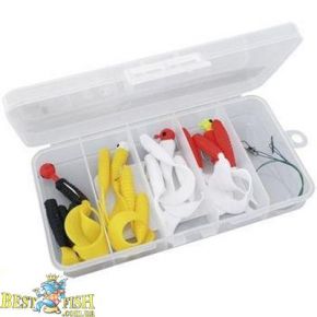 Набір Gold Star Predator (2поводка, 4JIG-головки, 16твістеров в коробці)