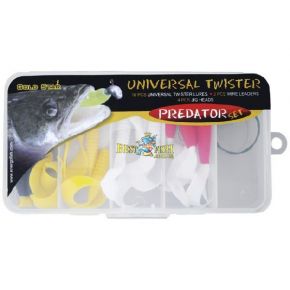 Набір Gold Star Predator (2поводка, 4JIG-головки, 16твістеров в коробці)