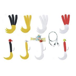 Набір Gold Star Predator (2поводка, 4JIG-головки, 16твістеров в коробці)