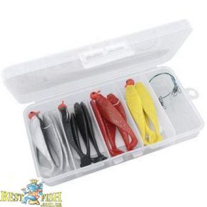 Набір Gold Star Predator (2поводка, 4JIG-головки, 16сіліконових рибок в коробці)