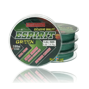 Шнур BratFishing Espirit Green 100м 0.35мм зелений (30 / 02-016-035)