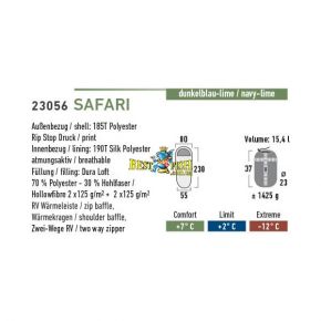 Спальный мешок High Peak Safari / +2°C (Right) blue/green
