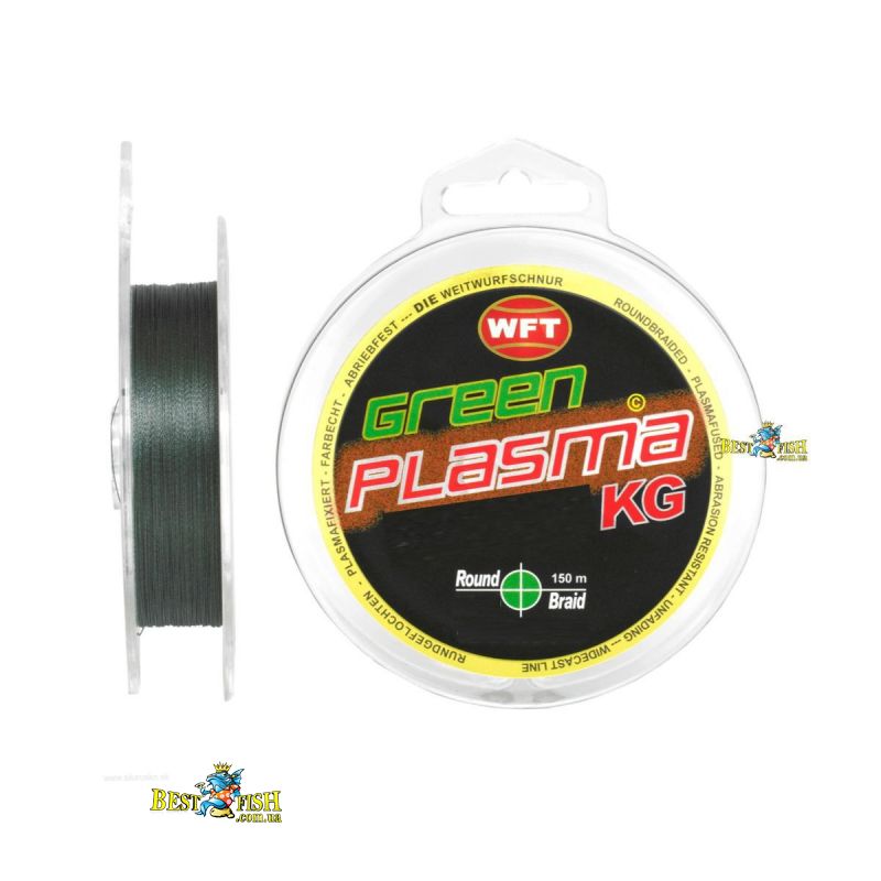 Плетеный шнур WFT Plasma Green 0,12мм 14кг 150м Плетеный шнур WFT Plasma Green 0,12мм 14кг 150м