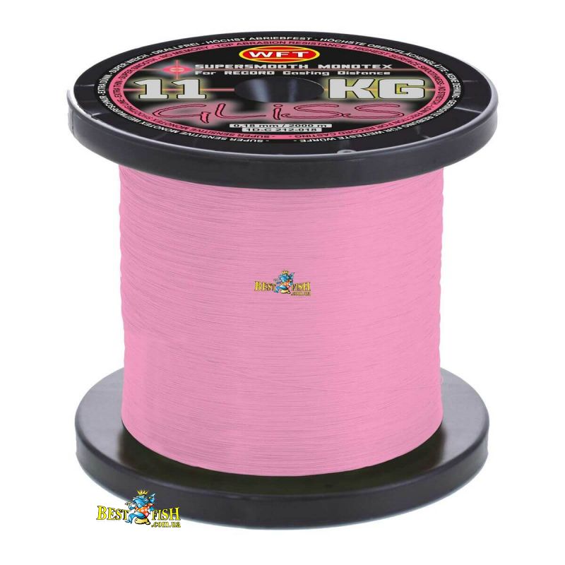 Плетеный шнур WFT Gliss Pink 0,14мм 8кг 2000м Плетеный шнур WFT Gliss Pink 0,14мм 8кг 2000м