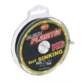 Плетеный шнур WFT Plasma Sinking Black 0,18мм 19кг 150м Плетеный шнур WFT Plasma Sinking Black 0,18мм 19кг 150м