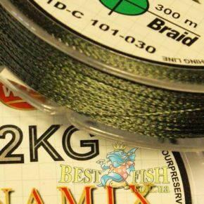 Плетеный шнур WFT Round Dynamix Green 0,08мм 7кг 150м