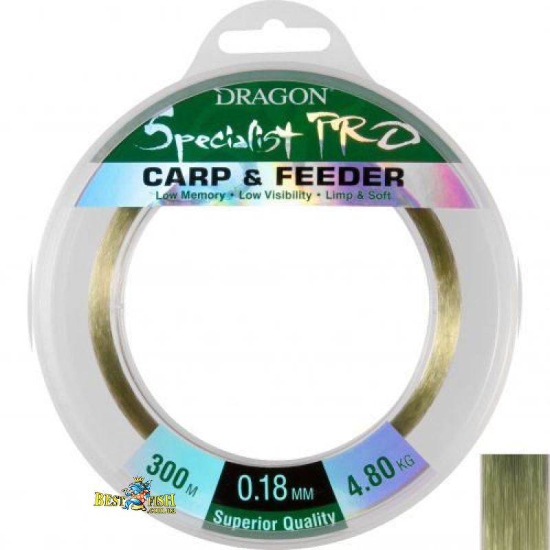 Волосінь Dragon Specialist Pro Carp - Feeder 300 м 0.32 мм 12.50 кг (TDC-31-09-132) Волосінь Dragon Specialist Pro Carp - Feeder 300 м 0.32 мм 12.50 кг (TDC-31-09-132)