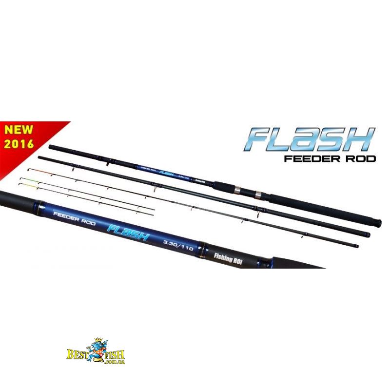 Вудилище Fishing ROI "Flash" Fiberglass Feeder Rod LBS9008 40-110g 3.6m + 3tips Вудилище Fishing ROI "Flash" Fiberglass Feeder Rod LBS9008 40-110g 3.6m + 3tips