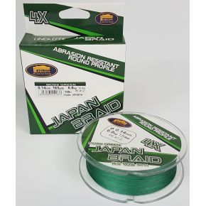 Шнур Lineaeffe Japan Braid 4X 150m 0.14mm / 6.80kg зелений