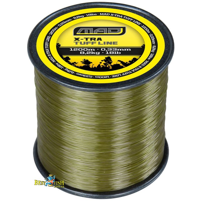 Волосінь DAM MAD X-TRA Tuff Carp Line 950m 0.37mm / 9.1kg зелений Волосінь DAM MAD X-TRA Tuff Carp Line 950m 0.37mm / 9.1kg зелений