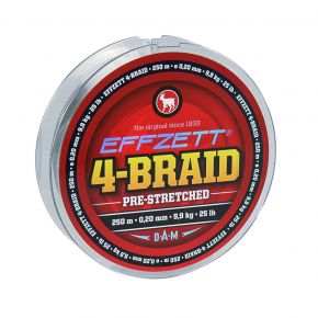Шнур DAM Effzett 4-BRAID 125m 0.20mm / 9.9kg зелений