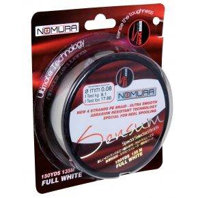 Шнур Nomura Sensum 135m (150yds) 0.26mm / 17.50kg білий