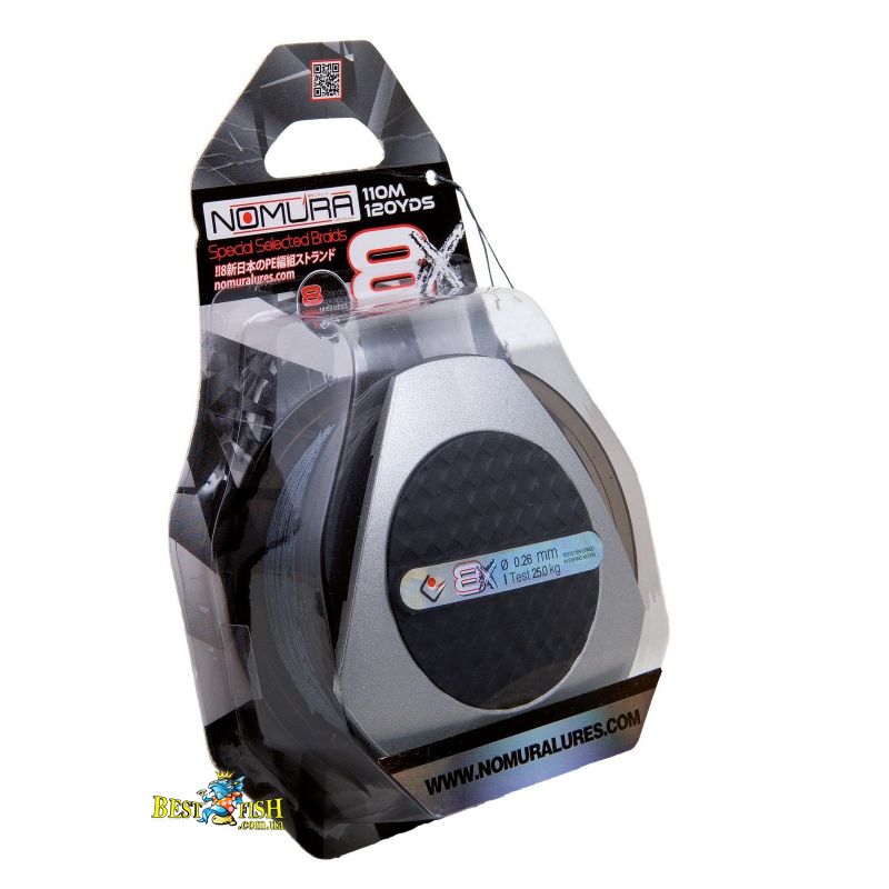 Шнур Nomura Sensum 8X Braid 110m (120yds) 0.32mm/32kg серый Шнур Nomura Sensum 8X Braid 110m (120yds) 0.32mm/32kg серый