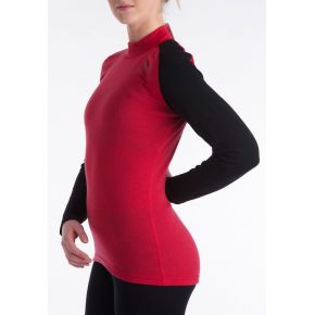 Термофутболка жен. Aclima WarmWool Crew Neck Woman Cerise/Black XS