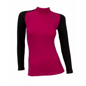 Термофутболка жен. Aclima WarmWool Crew Neck Woman Cerise/Black XS
