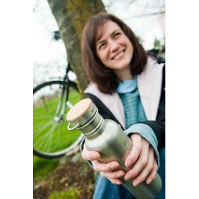 Стальная крышка с бамбуком Klean Kanteen Stainless Unibody Bamboo Cap