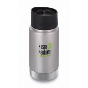 Термофляга Klean Kanteen Wide Vacuum Insulated Cafe Cap Brushed Stainless 355 ml