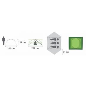 Палатка NEMO Galaxi 3P Birch Leaf Green + Защитная подстилка Палатка NEMO Galaxi 3P Birch Leaf Green + Защитная подстилка