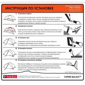 Палатка NEMO Galaxi 3P Birch Leaf Green + Защитная подстилка Палатка NEMO Galaxi 3P Birch Leaf Green + Защитная подстилка