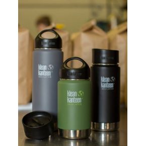 Термофляга Klean Kanteen Wide Vacuum Insulated Cafe Cap Shale Black (matt) 355 ml