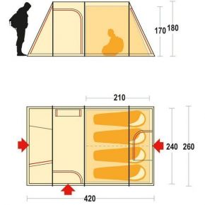 Палатка Ferrino Proxes 4 Kelly Green