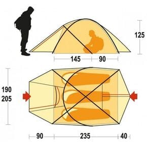 Палатка Ferrino Pilier 3 (8000) Orange