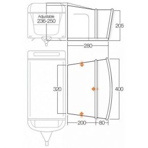 Палатка Vango Sonoma II 400 Grey Violet