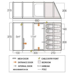 Палатка Vango Edoras 500XL Sky Blue Палатка Vango Edoras 500XL Sky Blue