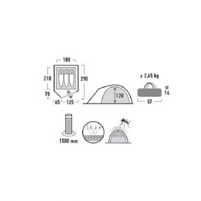 Палатка High Peak Kiruna 3 (Blue/Grey) Палатка High Peak Kiruna 3 (Blue/Grey)