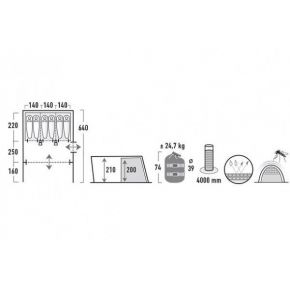 Намет High Peak Leesburg 6 (Grey / Blue)