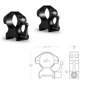 Аксессуары Hawke Кольца Precision Fast Release 1"/Weaver/High