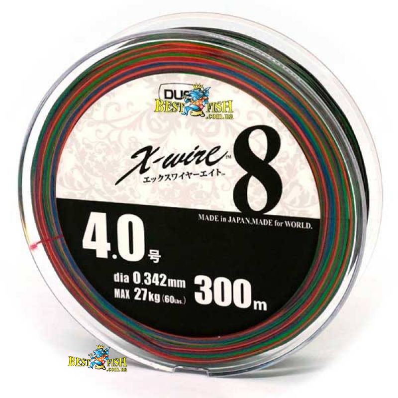 Плетений шнур Duel X-Wire 8 Eight Multicolor # 4.0 / 300 Плетений шнур Duel X-Wire 8 Eight Multicolor # 4.0 / 300