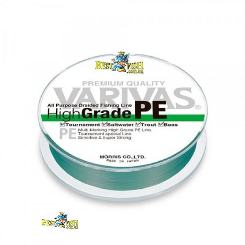Шнур Varivas High Grade Pe, Green 1.0 Шнур Varivas High Grade Pe, Green 1.0