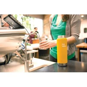 Термофляга Klean Kanteen Wide Vacuum Insulated Cafe Cap Lemon Curry (matt) 592 ml