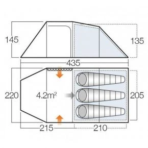 Палатка Vango Beta Alloy 350XL Cactus Палатка Vango Beta Alloy 350XL Cactus