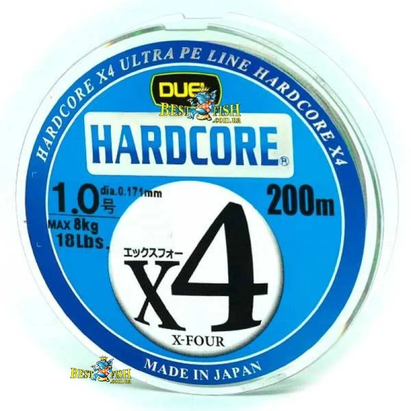 Плетений шнур Duel Hardcore X4 Multicolor # 1/200 Плетений шнур Duel Hardcore X4 Multicolor # 1/200
